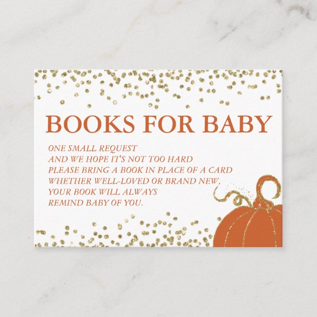 Carte de demande de Baby shower d'automne Gold Cit (Devant)