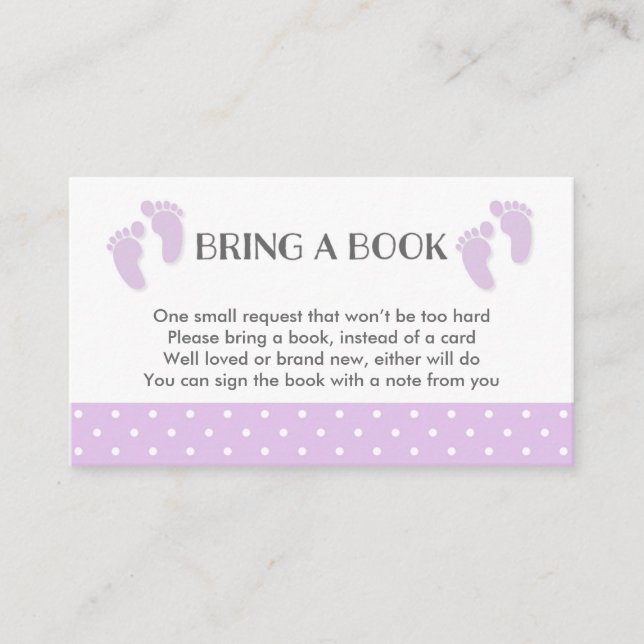 Carte de demande de Baby shower de  de pattes pour (Devant)