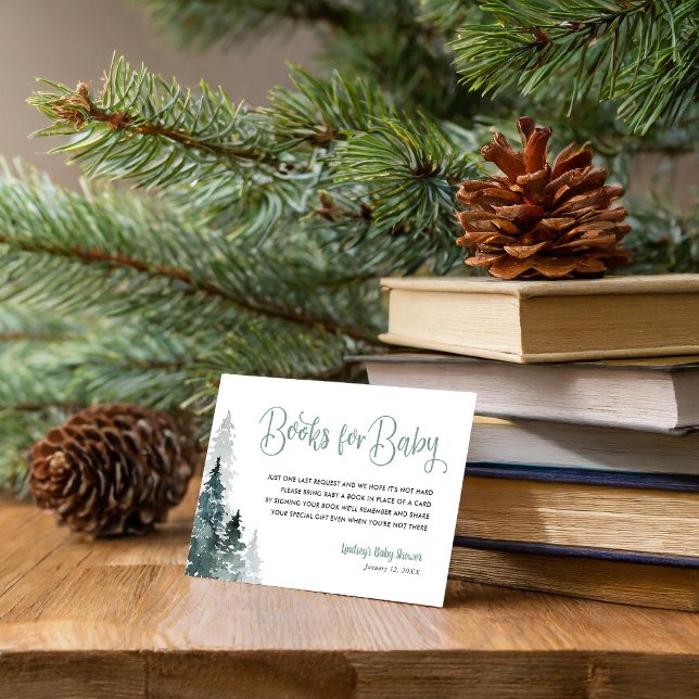 Carte de demande de Baby shower de forêt d'hiver (Créateur téléchargé)