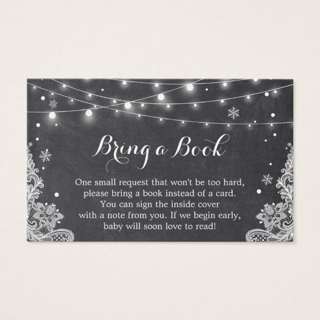 Carte de demande de Baby shower de snowflakes d'hi (Devant)