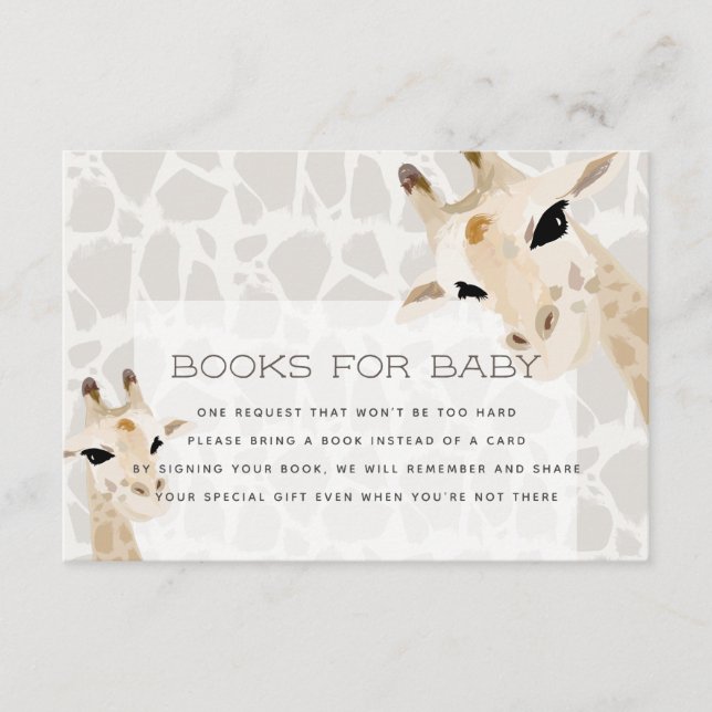 Carte de demande de Baby shower Giraffe (Devant)