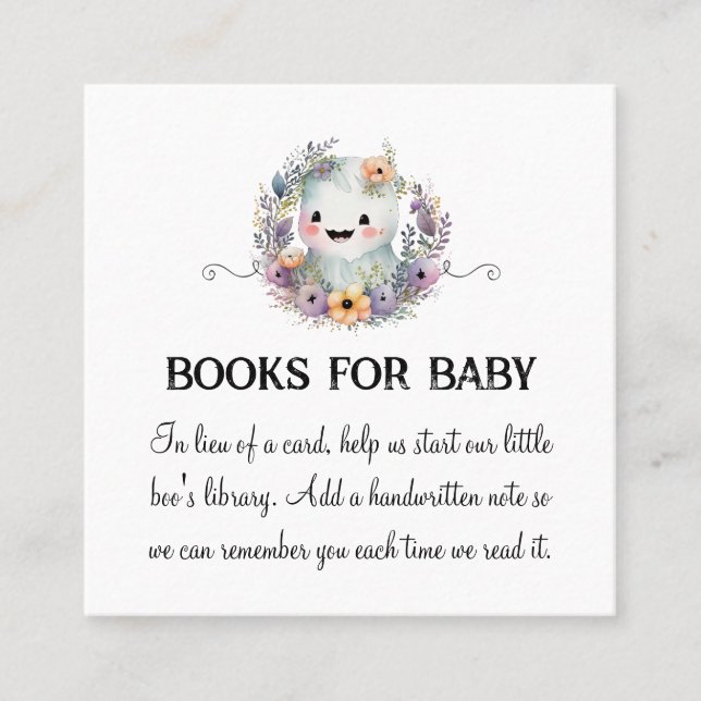 Carte de demande de Baby shower Little Boo Hallowe (Devant)