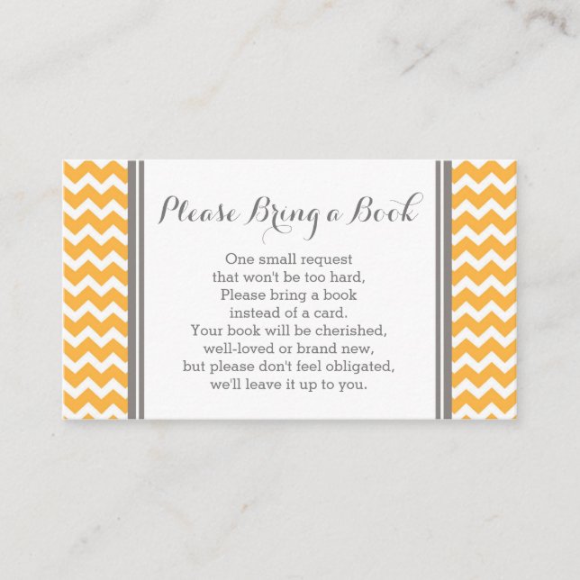 Carte de demande de Baby shower Orange Chevron (Devant)