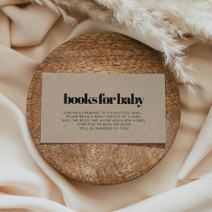 Carte de demande de carnet de baby showers kraft m