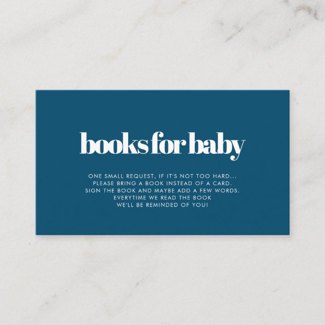 Carte de demande de carnet de baby showers minimal (Devant)