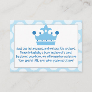 Carte de demande de carnet de livres pour bébé Lit