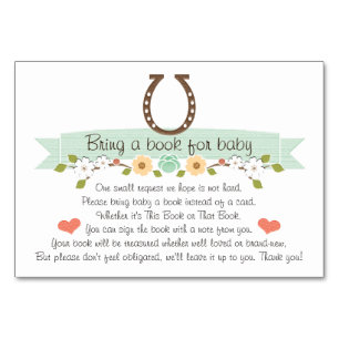 Carte de demande de carnet pour bébé Mint Western