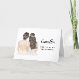 Carte de demande de demoiselle d'honneur