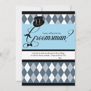 Carte de demande de Jacquard Groomsman