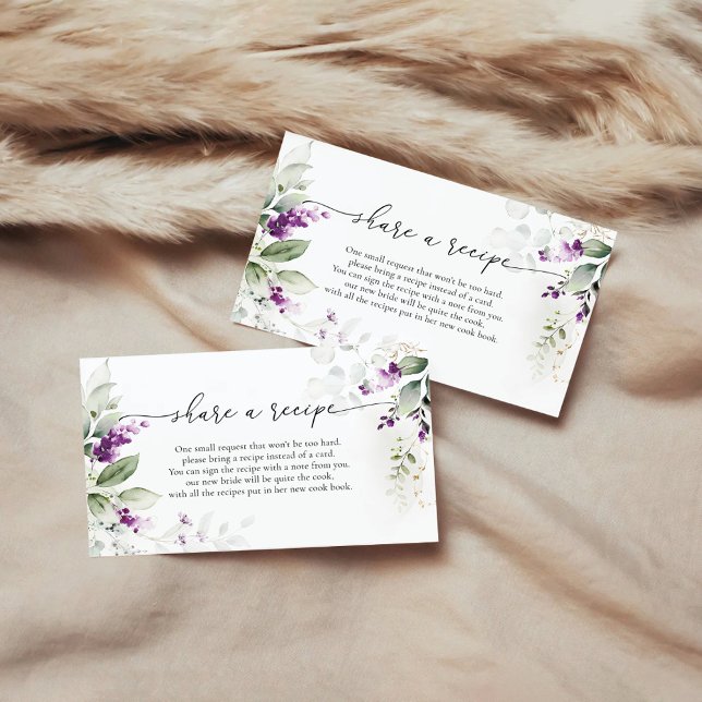 Carte de demande de la lavande verte pourpre (Créateur téléchargé)