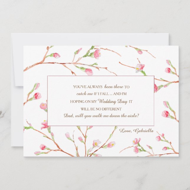 Carte de Demande de Mariage Printemps Fleurs (Devant)