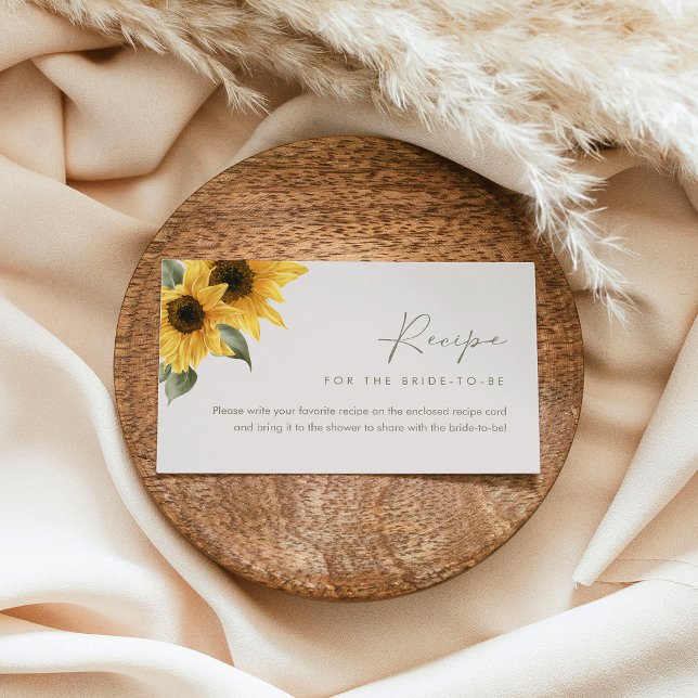 Carte de demande de recette de tournesol SUTTON (j (Créateur téléchargé)