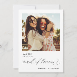Carte de demande de témoin de mariage avec photo