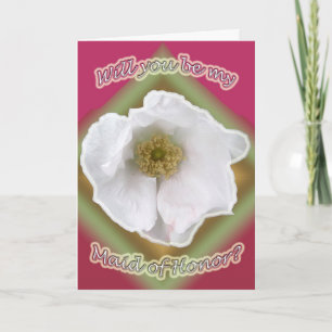 Carte de demande de témoin de mariage Rose de plag