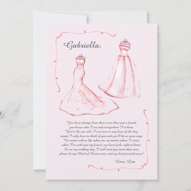 Carte de demande d'honneur (Devant)