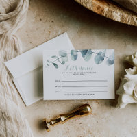 Carte de demande minimaliste de Mariage de verdure