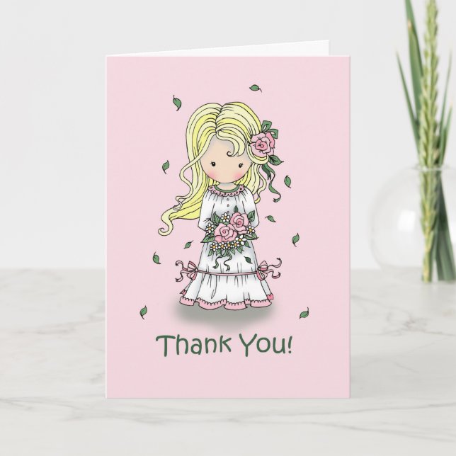 Carte de demoiselle de honneur de Merci (Devant)