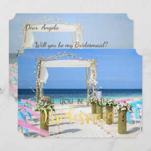 Carte de demoiselle d'honneur Beach Arbor Floral