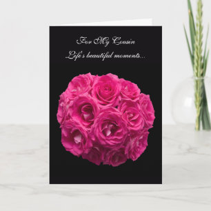 Carte de demoiselle d'honneur Cousin Pink Roses