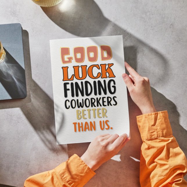 Carte de départ amusante pour les femmes hommes, l (Créateur téléchargé)