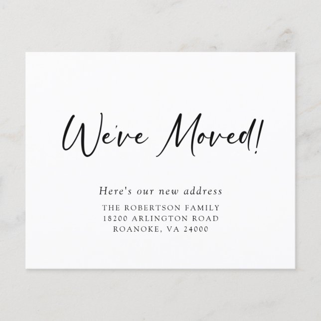 Carte de déplacement de boîte aux lettres de nouve (Devant)