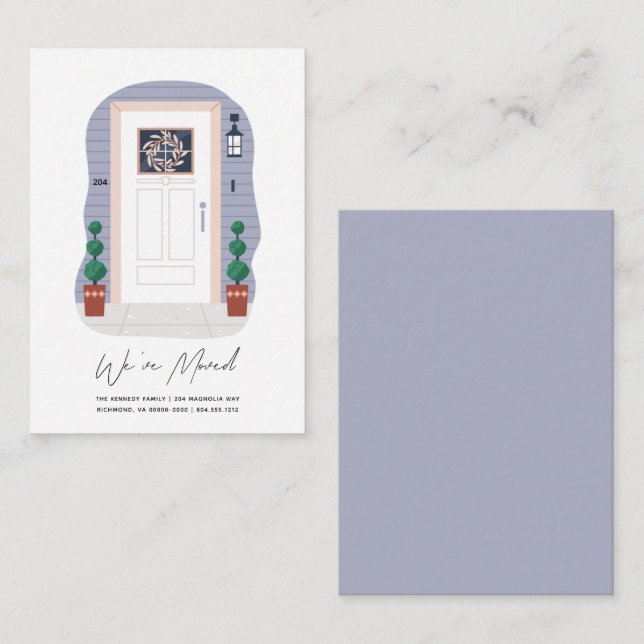 Carte de déplacement du numéro de la maison de cou (Devant / Derrière)