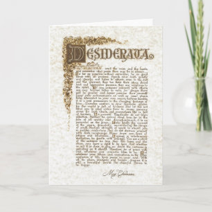 Carte de DESIDERATA