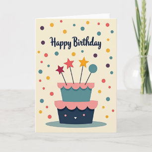 Carte de design de confettis d'anniversaire