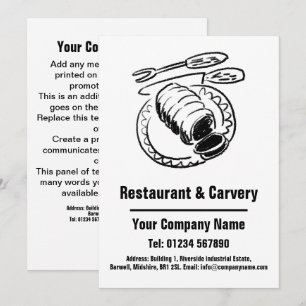 Carte de design de restaurant et de cartons