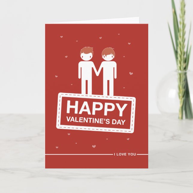 Carte de design pas droit "Saint Valentin" (Devant)