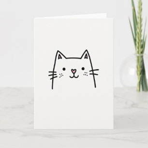 Carte de dessin de chaton mignon