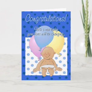 Carte de dessin de félicitations pour bébé nouveau