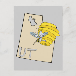 Carte de dessin de l'Utah UT avec dessin animé de 