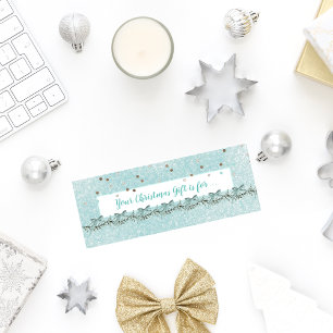 Carte de dessin de Noël Vintage bleu Secret Nom