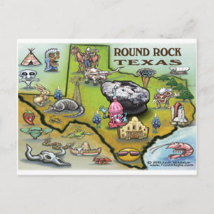 Carte de dessin de Round Rock Texas