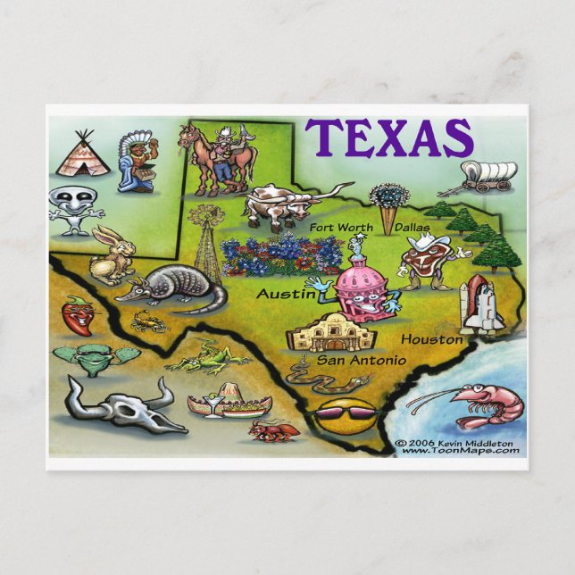 Carte de dessin du TEXAS (Devant)
