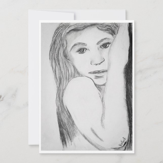 Carte de dessin "Lost in Her Eyes" (Devant)