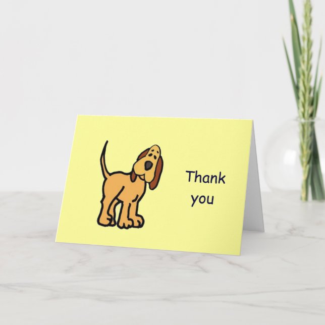 Carte de dessin pour chien Merci (Devant)