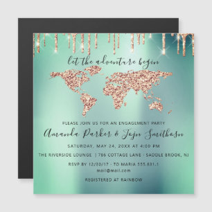 Carte de destination mondiale Monnaie Mariage mond