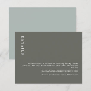 Carte de détails bohémienne minimaliste NINA Sage 