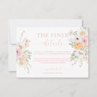 Carte de détails de Baby Shower Millie Floral