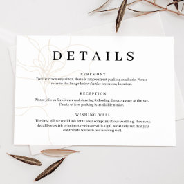 Carte de détails de fleur dessinée à la main