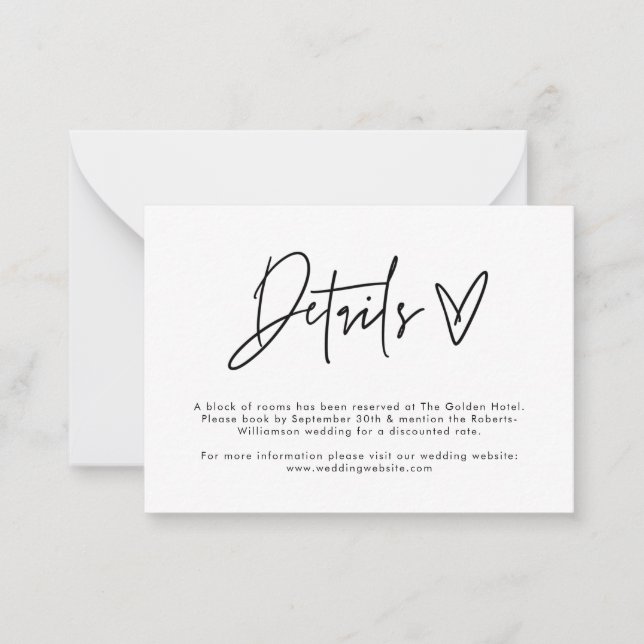 Carte de détails de la carte de boîtier minimalist (Devant)