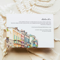 Carte de détails de mariage à la gouache de La Nou