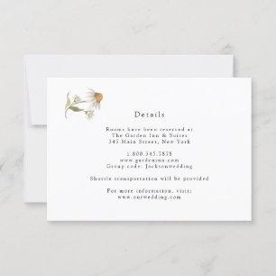 Carte de détails de mariage bohème Wildflower