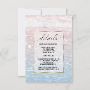 Carte de détails des eaux océaniques roses scintil
