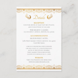 Carte de détails du Mariage de l'ethnie Motif indi