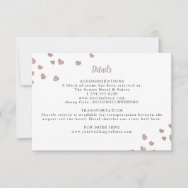 carte de détails du mariage du coeur aquarelle