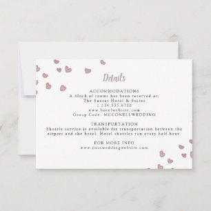 carte de détails du mariage du coeur aquarelle