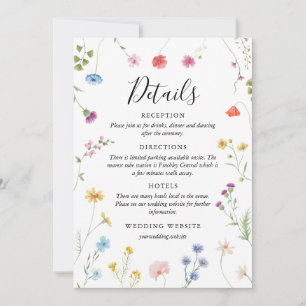 Carte de détails du Mariage du Fleur sauvage botan
